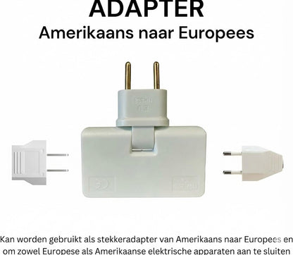 180° graden draaibaar 3-voudig stopcontact(EU-stekker)