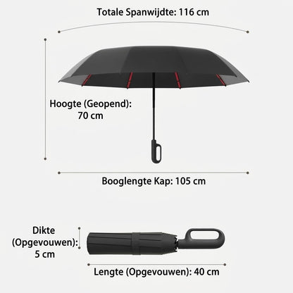 Automatische stormparaplu met UV bescherming