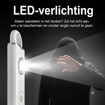 Oplaadbaar Persoonlijk Alarm met Zaklamp en 130 dB Sirene
