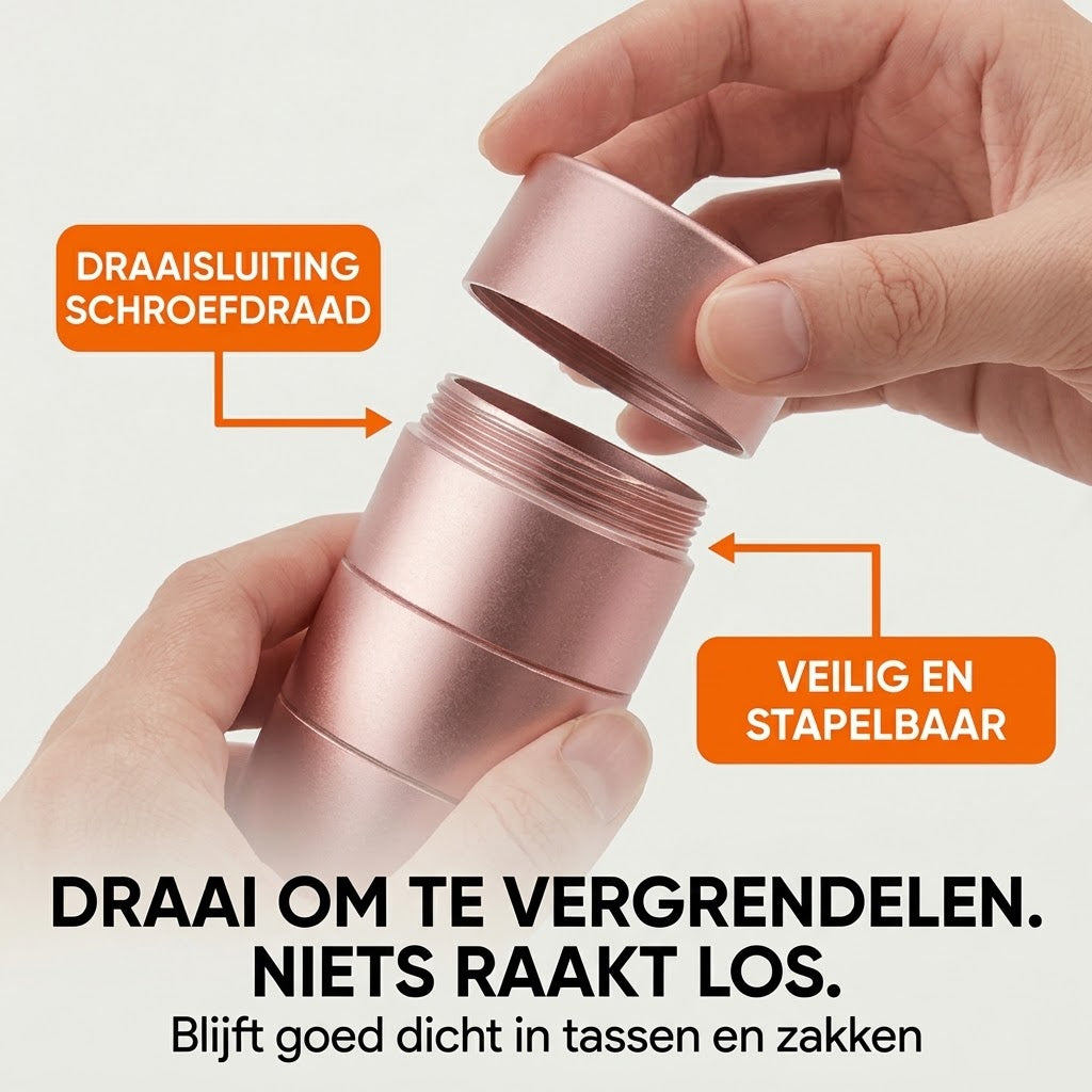 Smart Dose metalen pillendoos met 7 vakjes