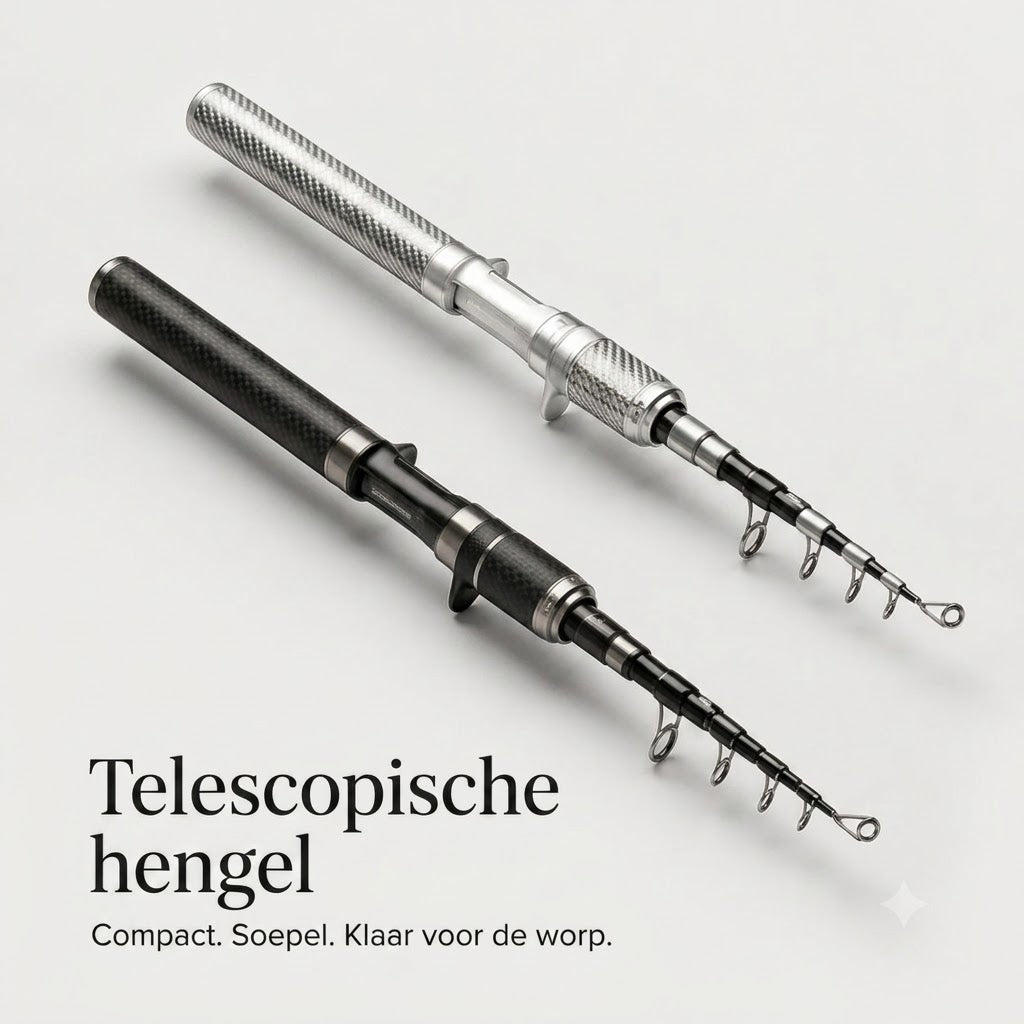 Carbon PocketRod telescopische vishengel van koolstofvezel 180 cm
