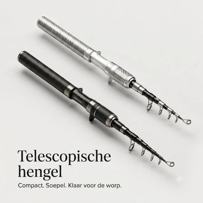 Carbon PocketRod telescopische vishengel van koolstofvezel 180 cm