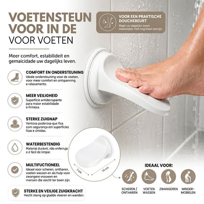 Douchevoetsteun met zuignapbevestiging