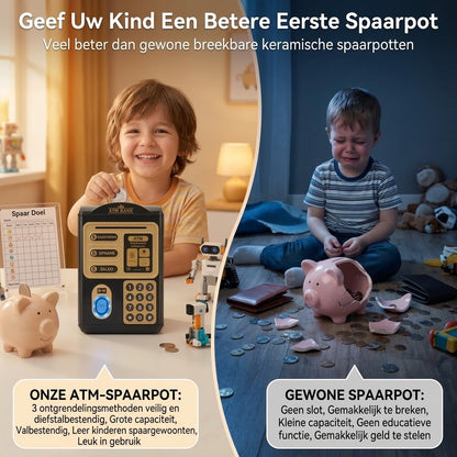 Automatische ATM spaarpot voor kinderen met wachtwoord