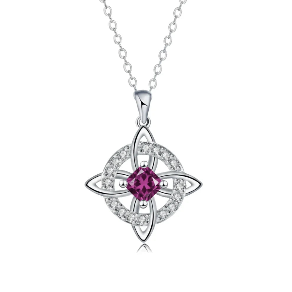 Ketting met Heksenknoop en Geboortesteen