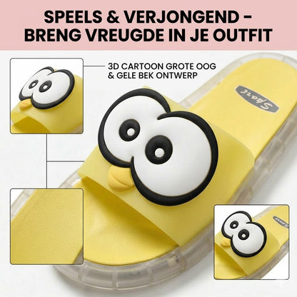 Schattige slippers met cartoonmotieven die oplichten