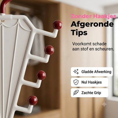 Multifunctioneel V-vormig dubbelzijdig opbergrek met hangers
