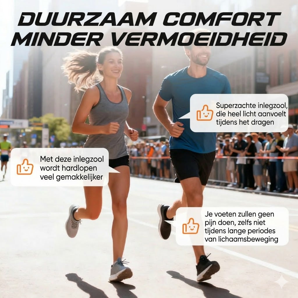 Schokabsorberende sportzolen met voetboogondersteuning