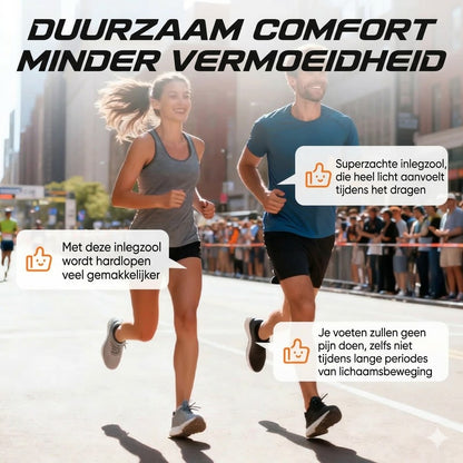 Schokabsorberende sportzolen met voetboogondersteuning
