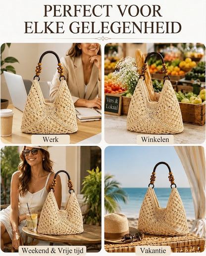 Boho Classic geweven shopper