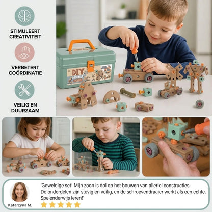 144 delige kindergereedschapsset met boormachine