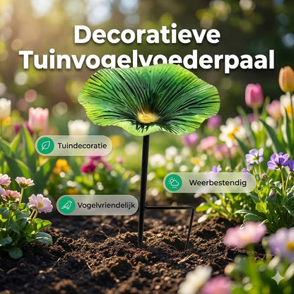 Kleurrijke Vogelvoederbak voor in de Tuin