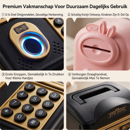 Automatische ATM spaarpot voor kinderen met wachtwoord