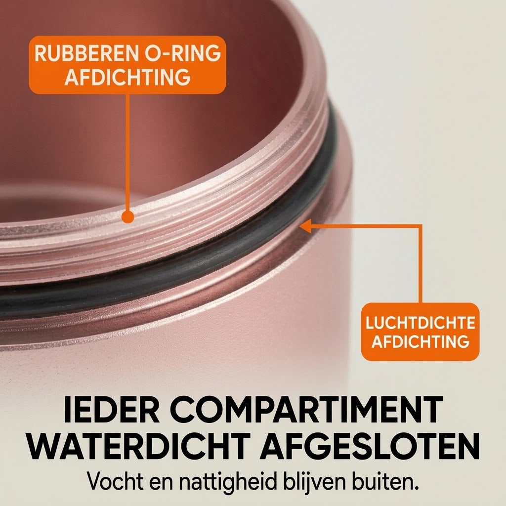 Smart Dose metalen pillendoos met 7 vakjes