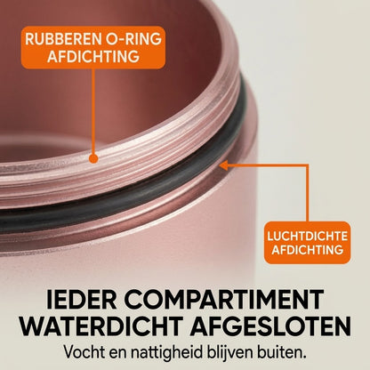 Smart Dose metalen pillendoos met 7 vakjes