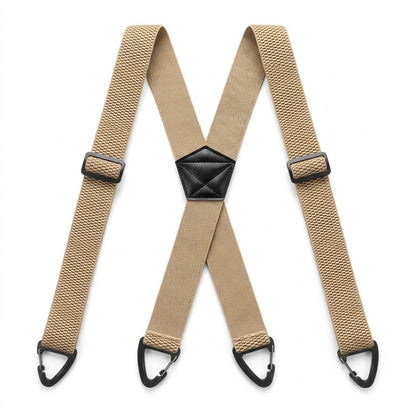 Elastische outdoorriem voor heren met karabijnsluiting 3,8 cm