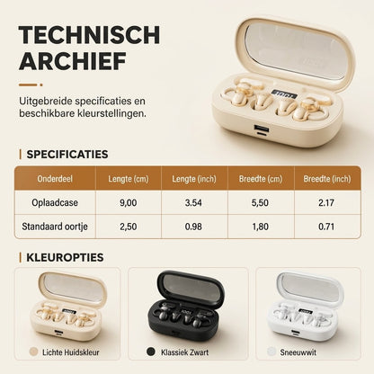 Lichtgewicht Bluetooth oordopjes met oorclip voor sport