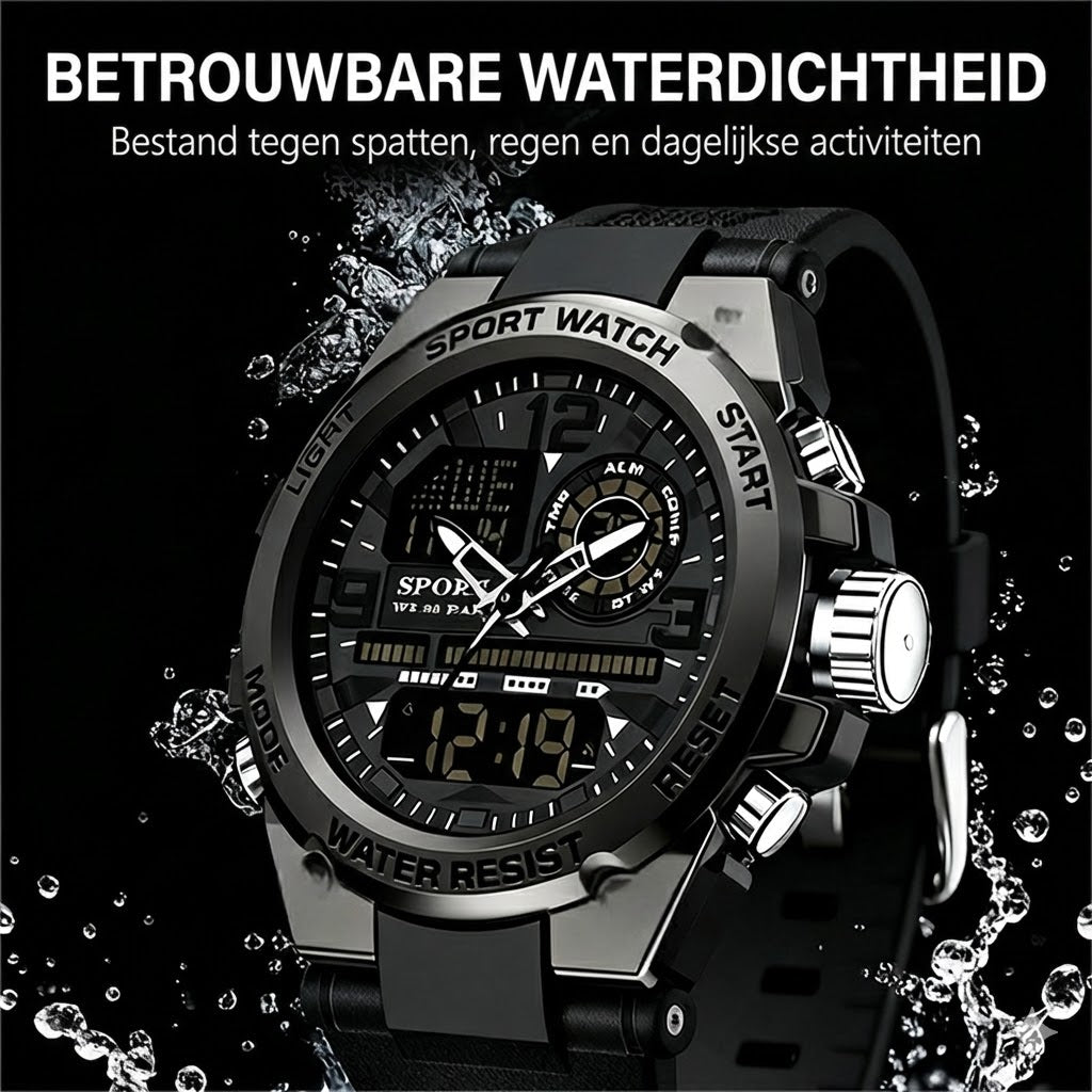 Digitaal Sporthorloge met Nachtlicht (Waterproof)