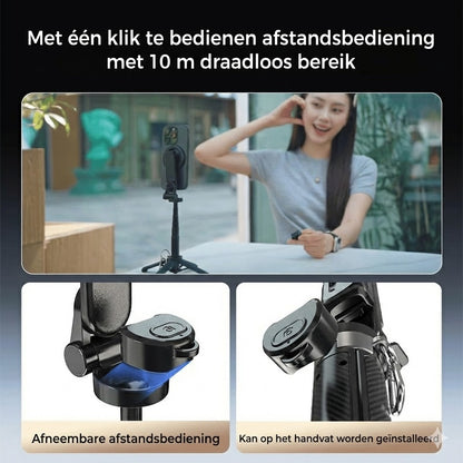 4-in-1 Magnetische Selfiestick met 360° Rotatie