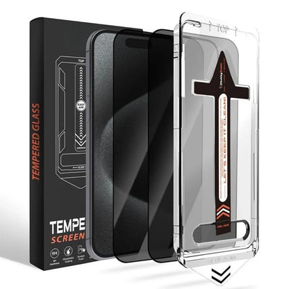 Privacy screenprotector set van 2 met installatiehouder