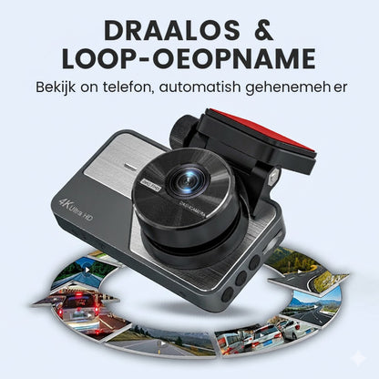 4K Ultra HD Dashcam met Wifi & Nachtzicht