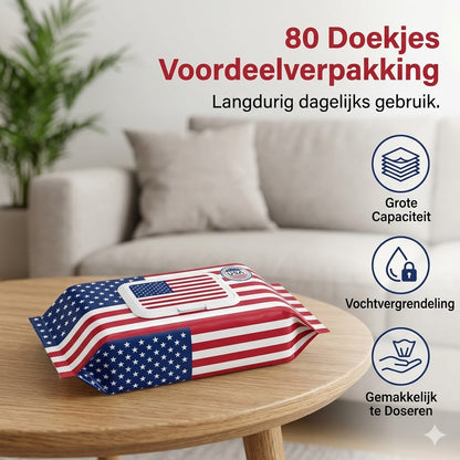 US Nano Silver Ion Ultra-Clean-doekjes（80 Vellen/pak）