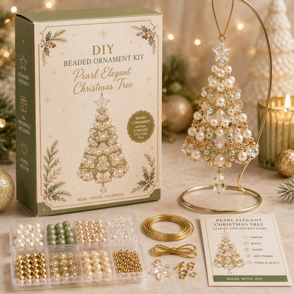 DIY kerstboomornament met kralen