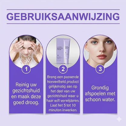 Zachte en pijnloze crème voor het verwijderen van gezichtshaar