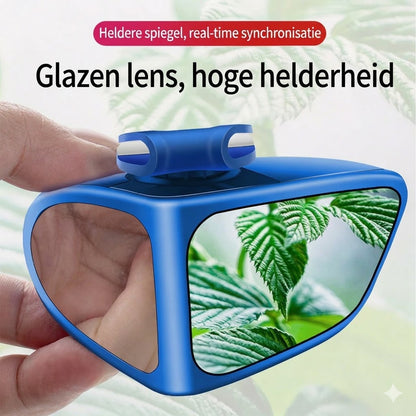 Spiegel met dubbele lens en 360° verstelbare dodehoekweergave