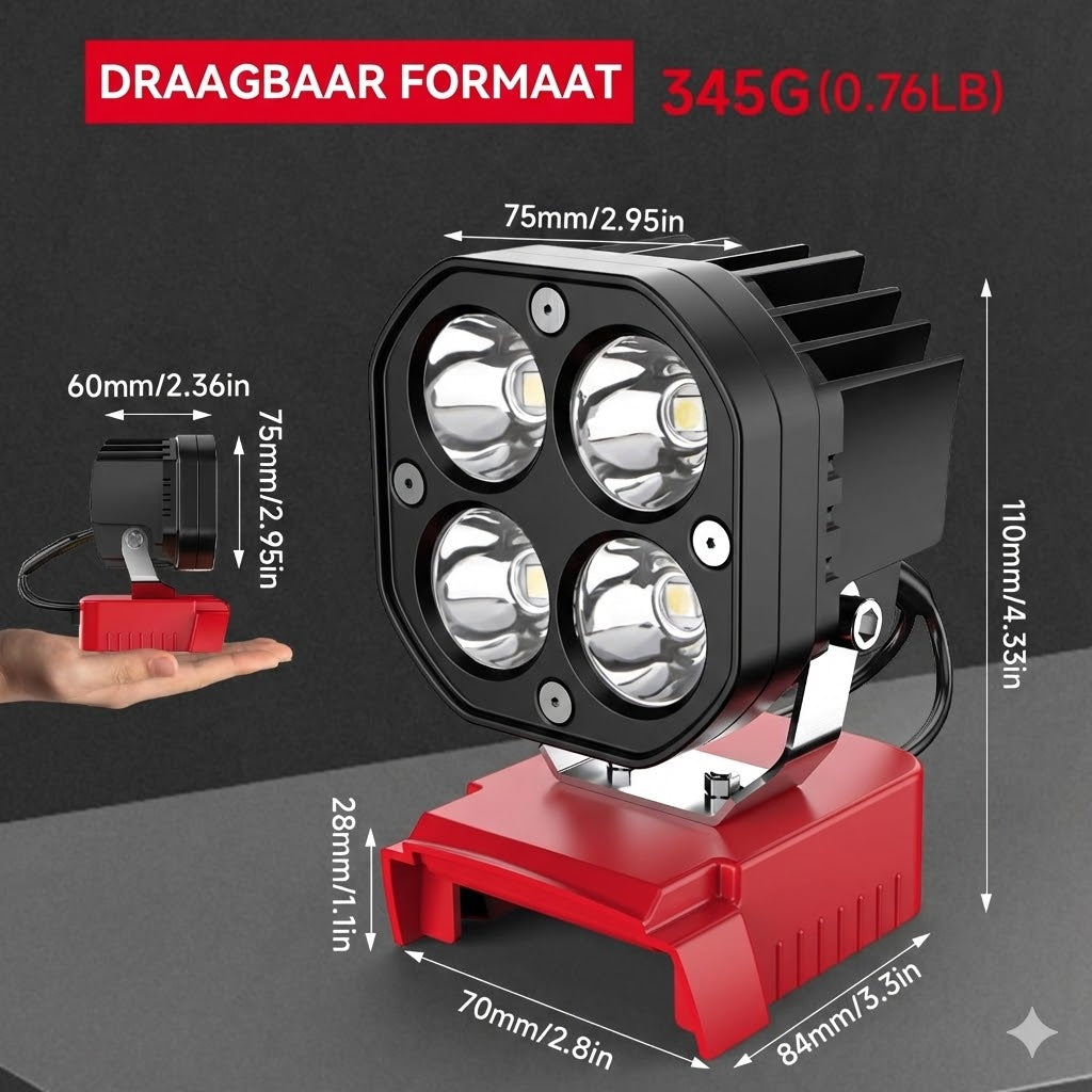 40W draagbare 6000LM LED-werklamp