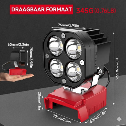 40W draagbare 6000LM LED-werklamp