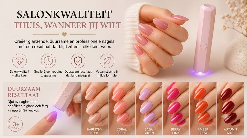SalonPen 3 in 1 gelpennenset met UV LED lamp 6 stuks