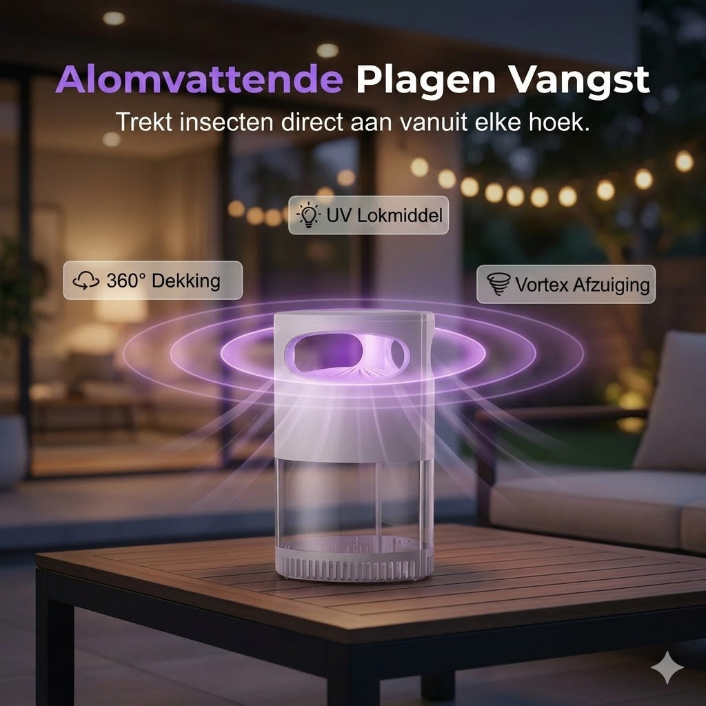 UV-muggenlamp – op USB, chemisch‑vrij, ultrastil