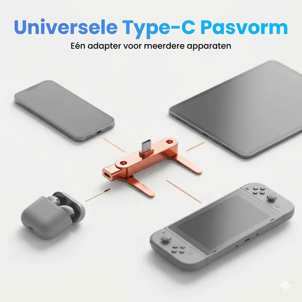 Snelle oplaadadapter met 360° opvouwbare telefoonstandaard