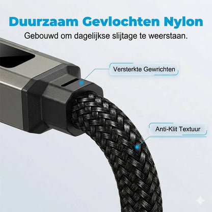 4-in-1 digitale display sleutelhanger laadkabel