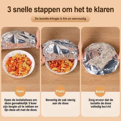 Professionele isolatiehoezen van aluminiumfolie met magnetronfunctie - 50 stuks per set