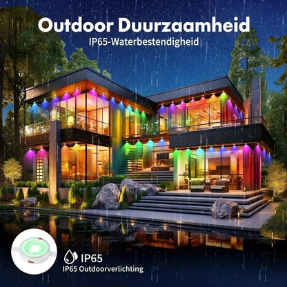 Slimme RGB lichtslinger voor buiten met app bediening