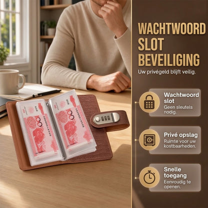 Spaarbinder met cijferslot voor contant geld