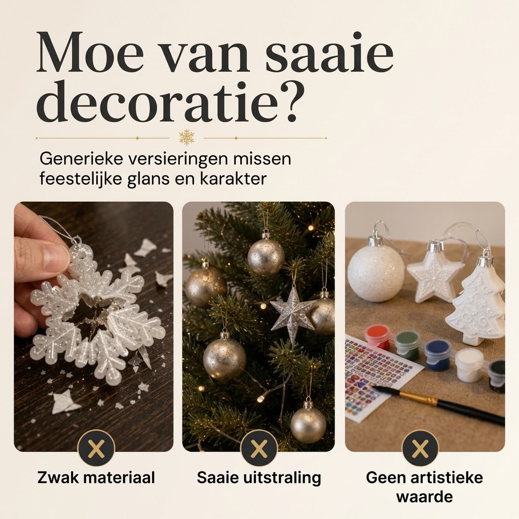 DIY kerstbal knutselset met parels en acryl