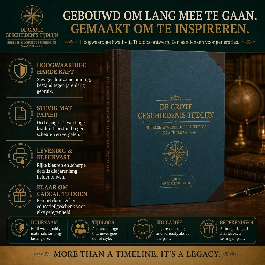 Uitvouwbare synchronologische historische tijdlijnkaart
