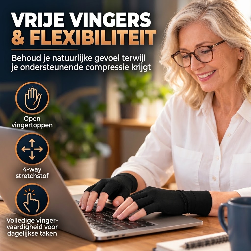 Compressiehandschoenen met koper 1 paar