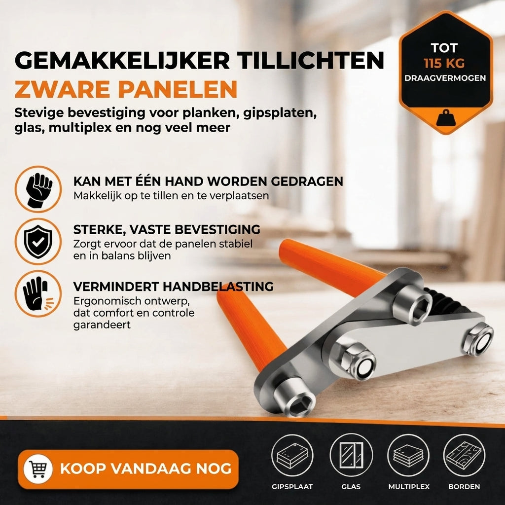 Ergonomische plaatdragers set van 2