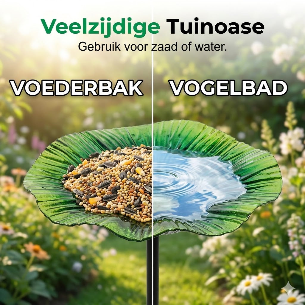Kleurrijke Vogelvoederbak voor in de Tuin