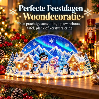 DIY winterwonderland met strass steentjes en pareldetails