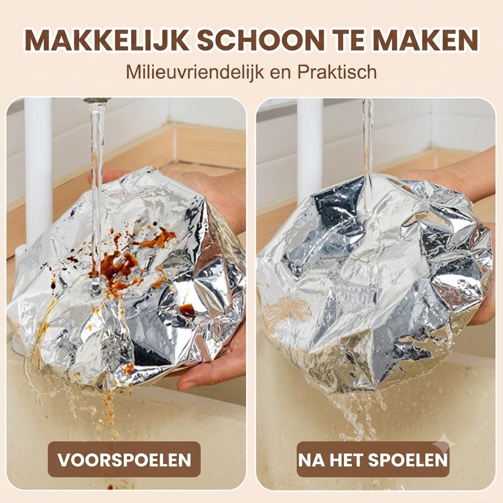 Professionele isolatiehoezen van aluminiumfolie met magnetronfunctie - 50 stuks per set