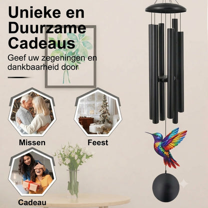 Vintage metalen herdenkingswindgong voor in de tuin