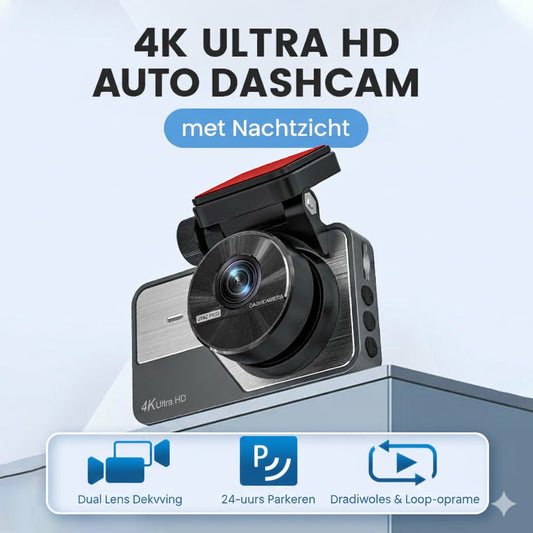 4K Ultra HD Dashcam met Wifi & Nachtzicht