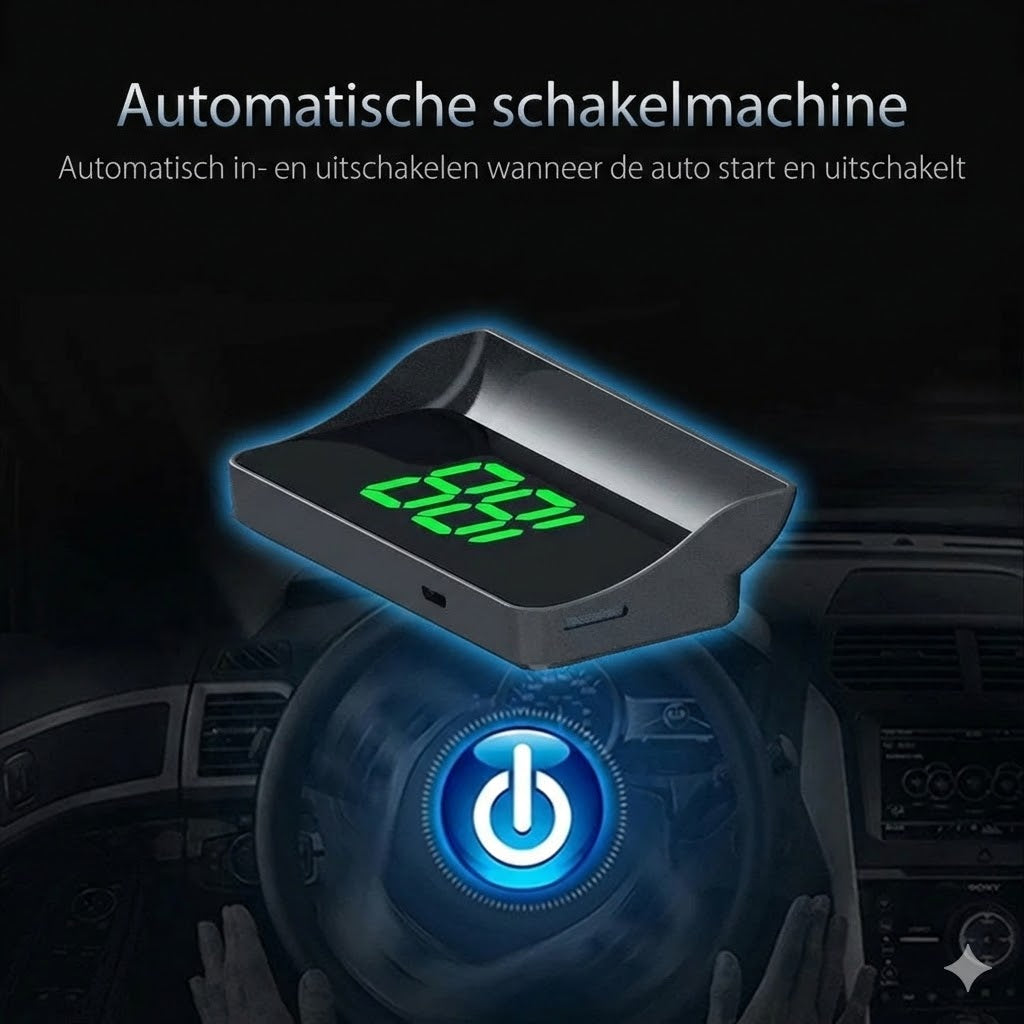 Snelheidsmeter met head-up display