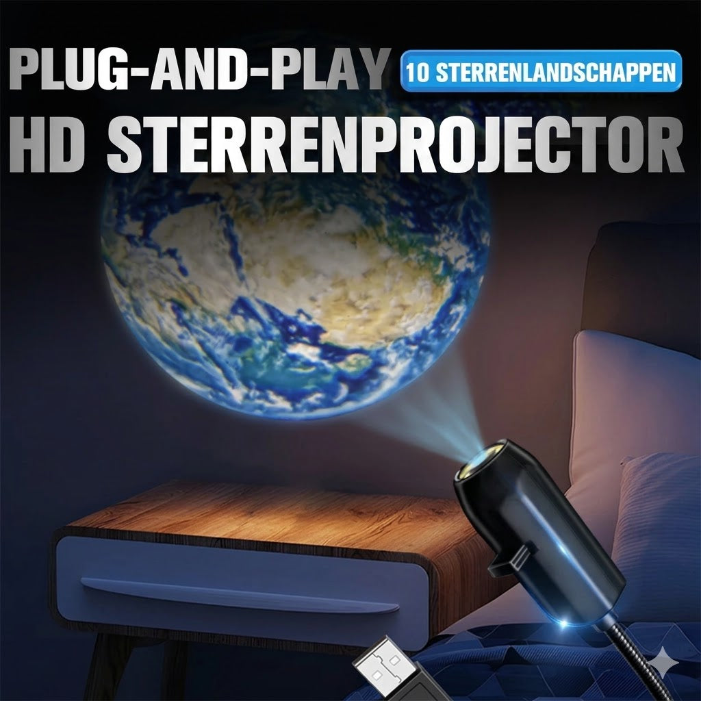 Plug & Play HD Sterrenprojector
