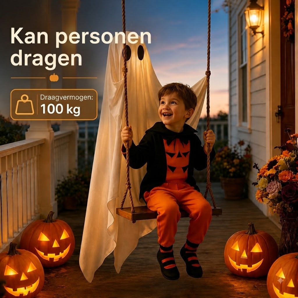 Hangende spookschommel met LED verlichting voor Halloween